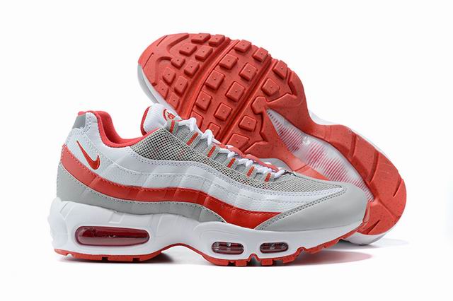 Nike Air Max 95 Men's Shoes White Grey Red-01